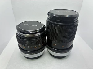 Canon Genuine FD Mount Exclusive (50mm f/1.4 + 135mm f/3.5) Two-Prime Lens Set - Picture 1 of 10
