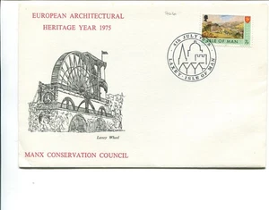 Isle of Man 1975 European Architectural Heritage year, Laxey cancelled cover - Picture 1 of 1