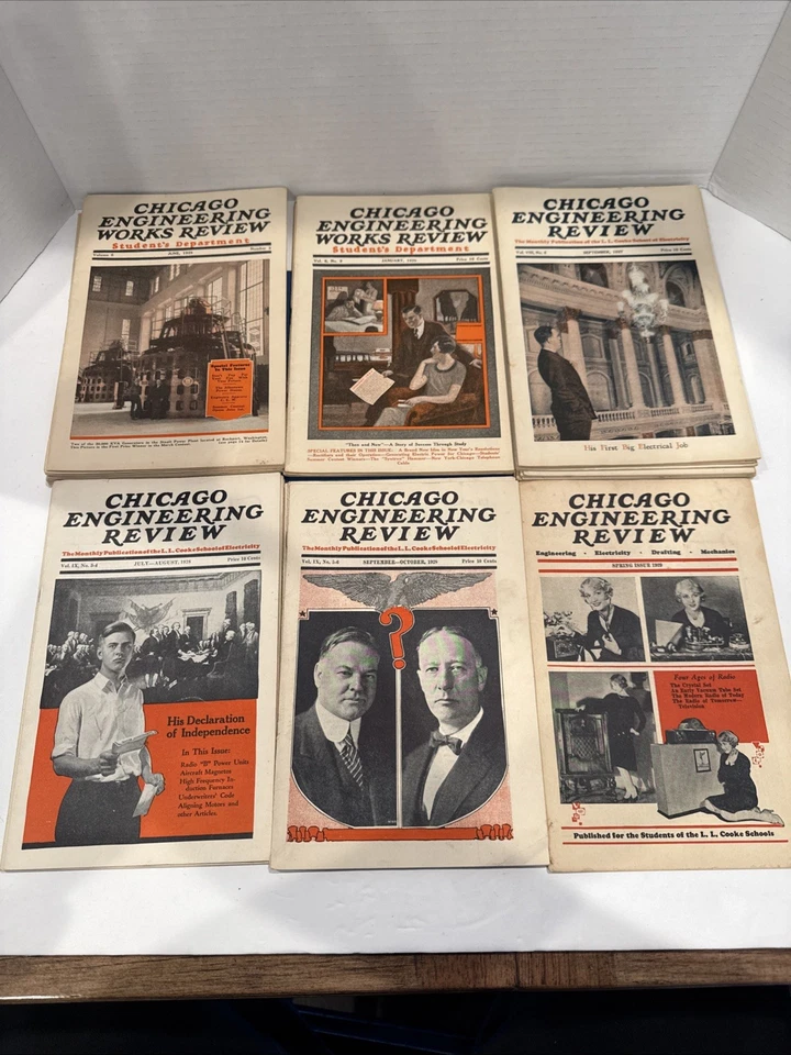 Lot-28 Chicago Engineering Review Magazines1925-1929 Electric/Mechanical Vintage - Image 1 of 4
