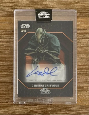 2024 Star Wars Topps Chrome Black General Grievous Auto #ADS-MW 09/25 - Image 1 of 2