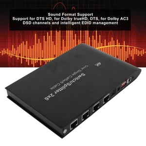 2X6 Hd Multimedia Interface 2 In 6 Out 3.5Mm Sound 4K 3D 1080P Hdcp2. AM - Afbeelding 1 van 21