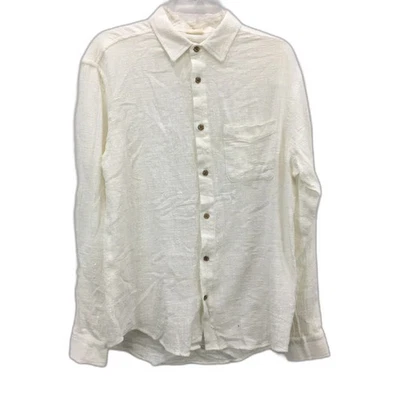 Insight Long Sleeve Cream Button Up Cotton Casual Shirt Mens Size S/M - image 1 of 4