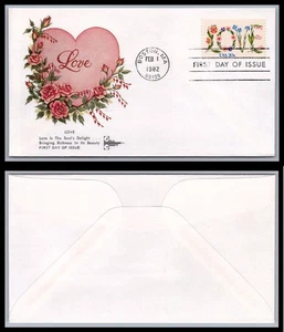 US FDC # 1951 20c Love Flowers  Gill  s.cancel 1982, 9Q2307 - Picture 1 of 1