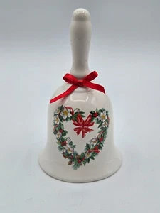 American Greetings Keramik weiß Weihnachtsglocke Herz Kranz Liebe 5,75 Zoll - Bild 1 von 11