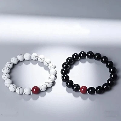 Paar Männer Frauen Abstand Energie Armband Einfache Weiß Türkis Weißes Armband - Bild 1 von 4