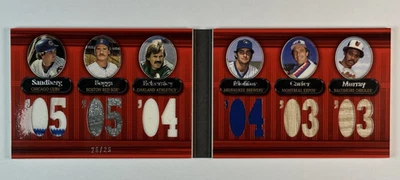 2007 Topps Triple Threads Sandberg Boggs Molitor Carter Murray Eck/36 DBL Reliquia Foto 1 de 4