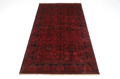 4 x 6 ft Bokhara Red Area Rug Afghan Hand Knotted bedroom Wool Rug - Image 1 of 4