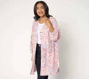 Susan Graver Damen Oberteil Petite Pullover PL Passport Mehrfarbig A677180 - Bild 1 von 4