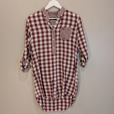 Blusa túnica Fred Perry cuadros búfalo otoño occidental clásica capa clara - talla 4 Foto 1 de 4