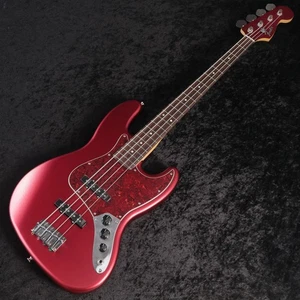 Fender / FSR Collection Hybrid II Jazz Bass Satin Candy Apple Red Matching Head - Picture 1 of 10