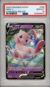 2020 Pokemon SWSH Darkness Ablaze Mew V #069 PSA 10 - Picture 1 of 2