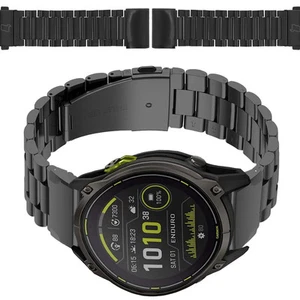 Bransoletka ze stali nierdzewnej do smartwatcha 26mm Bizon Bransoletka do zegarka Pasek do zegarka Pasek Czarny - Zdjęcie 1 z 6