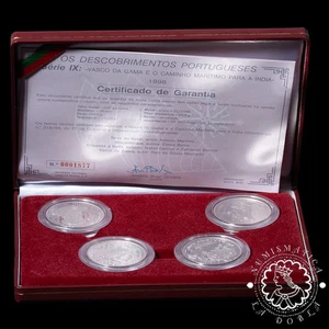 1998 - Estuche 4 X 200 ESCUDOS Plata PF - Vasco da Gama - PORTUGAL - Picture 1 of 3