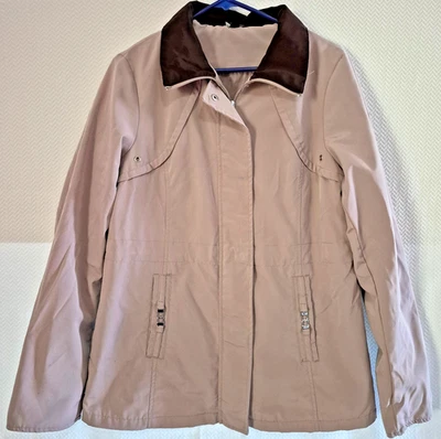 Gabardina para mujer George beige marrón topo caqui talla mediana 8-10 bolsillo chaqueta Foto 1 de 4