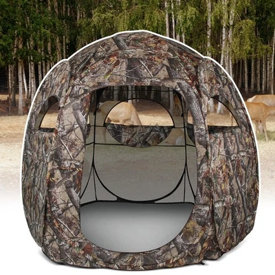 ShedOFF 1-3 Person Hunting Blinds, 360 Degree See Through Pop up Ground Blind... - Image 1 of 4