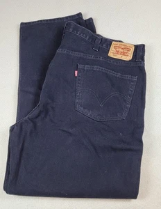 Levis 550 Jeans Mens 48x32(47x32)Black Relaxed Fit Straight Leg Denim Zipper Y2K - Picture 1 of 13