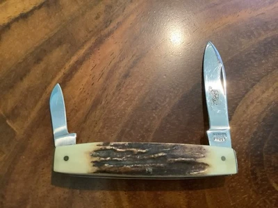 Parker Frost Vintage 1976-1978 Imai Seki Japan Mink 2.87" Stag Folding Knife - Image 1 of 2