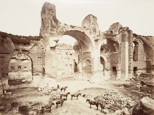 FRATELLI ALINARI (19.Jhd), Caracalla-Thermen, Rom, um 1880, Albuminpapierabzug - Picture 1 of 5