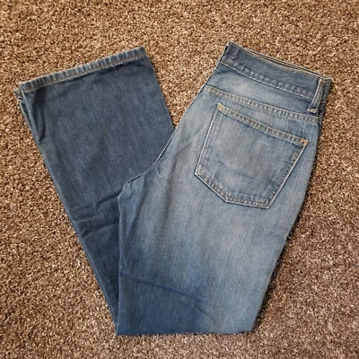 Pantalones de mezclilla azul corte bootcut tiro bajo APT.9 ajuste relajado - para hombre talla 32x32 Foto 1 de 4