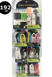 192ct Phone Cable Charger Accessories Wholesale Lot Countertop Display