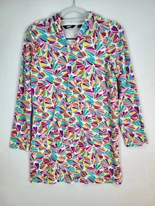 Lands' End Girls Terry Swim Cover Up Size Xl 14-16 Hooded Pockets - Picture 1 of 5