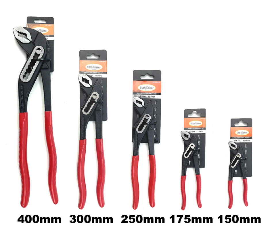 Kfz Wasserpumpenzange Rohrzange Satz Zange klein groß 150 175 250 300 400 mm - Bild 1 von 1