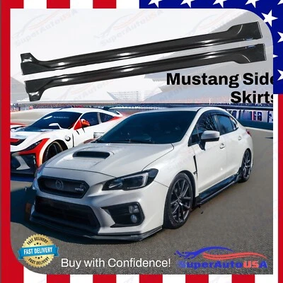 Kit de carrocería de extensión de faldones laterales estilo JDM negro para Subaru WRX STI 2015-2021 Foto 1 de 4