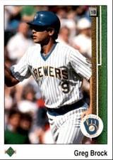 1989 Upper Deck Greg Brock , Milwaukee Brewers #543