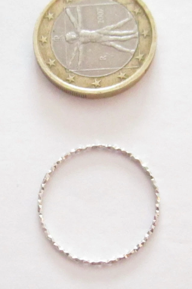 Basi orecchini connettori tondi martellati 16 mm  argento 925 rodiato 2 pz. - Immagine 1 di 1