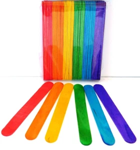 Palos artesanales Jumbo Lolly piruleta 50 piezas de colores asst - Imagen 1 de 1