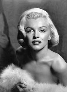 MARILYN MONROE CLOSEUP IN WHITE FUR STOLE   (1) RARE 4x6 GalleryQuality PHOTO - Picture 1 of 1