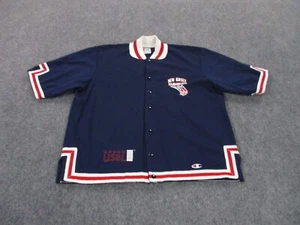 Vintage Champion Jacket Adult L New Jersey Jammers Basketball USBL 80s Snap Mens - Picture 1 of 13