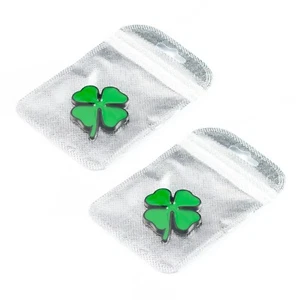 2x QV Cloverleaf Black and Green Quadrifoglio Metal Badge Emblem - Bild 1 von 6