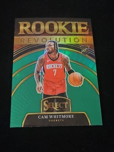 2023-24 NBA Panini Select Rookie Revolution Cam Whitmore Green Prizm RC Rockets - Picture 1 of 3