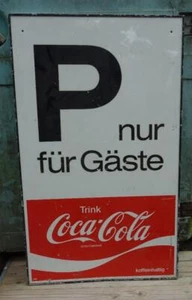 altes Blechschild Alu Coca Cola Parkplatz - Bild 1 von 7