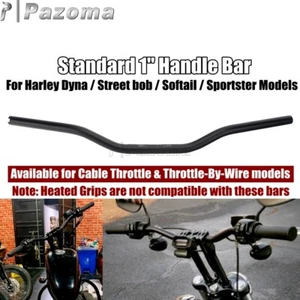 Manillar de 1"" para Harley Softail Dyna Sportster XL883 Street Bob Wide Glide - Imagen 1 de 9