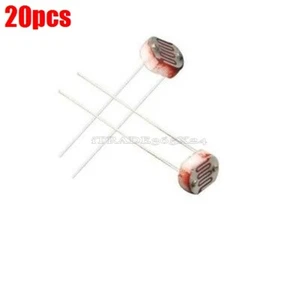 20Pcs Photo Photoresistor 5Mm GL5537 Ldr Light-Dependent Resistor Resistors I iv - Picture 1 of 2