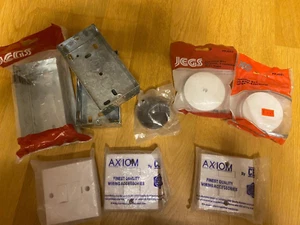 Electrical Job lot -x3 Fuse spurs;x3 junction boxes;x3 metal back boxes Pattress - Picture 1 of 1