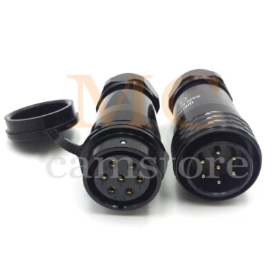 SA28  WEIPU 7Pin Panel Mount IP68 Waterproof Plug & Socket Connector 500V/25A  - Image 1 of 4