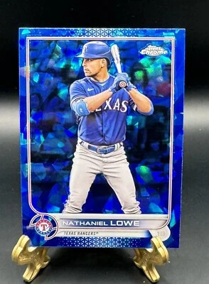 2022 Topps Chrome Sapphire #551 Nathaniel Lowe Texas Rangers - Image 1 of 2