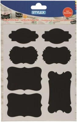 Stylex 36516 Kreidesticker 1 Blatt 15 x 20 cm 4 Formen/Größen insgesamt 7 Stück - Bild 1 von 2