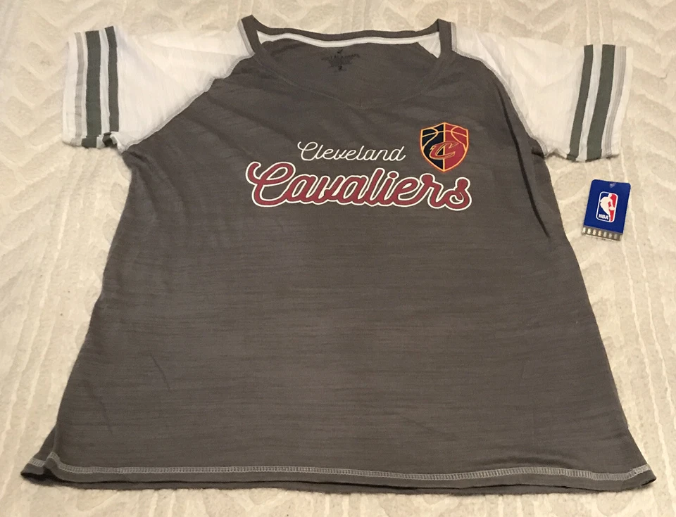 Cleveland Cavaliers женская рубашка 2 X мягкий как виноград серый NBA новый с Ярлыками - Изображение 1 из 4