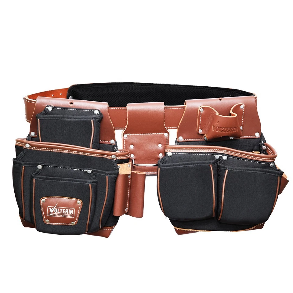 Leather And Nylon Tool Belts For Men Framer's Carpenter Electrician Leather Belt - Image 1 of 4