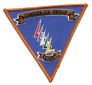 FANCY DRESS COSTUME TOP GUN MOVIE PROP ⭐ICEMAN⭐ PATCH: CARRIER AIR GROUP FIVE - Picture 1 of 2
