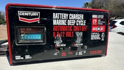 Cargador de batería de ciclo profundo marino apagado automático Century 87122 arranque 6/12V Foto 1 de 4