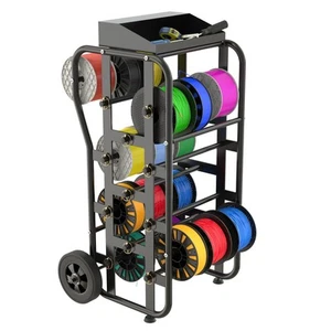 Wire Spool Rack with Wheels, Heavy Duty Cable Caddy & Wire Dispenser Organize... - Picture 1 of 7