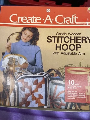Create-A-Craft Classic Wooden Stitchery Hoop With Adjustable Arm - Image 1 of 3
