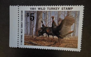 USA 1981 nwtf-6 National Wild Turkey Federation Stamp - Mint OG NH unbenutzt T17522 - Bild 1 von 2
