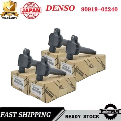Juego 4 bobinas de encendido DENSO aptas para Scion xA xB 2000-2016 Toyota Yaris I4 90919-02240 Foto 1 de 4