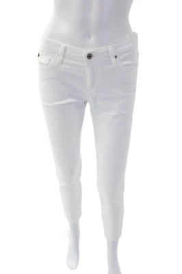 Pantalones Adriano Goldschmied Mujer Algodón Cremallera Botón Pierna Recta Blanco Talla EUR 2 Foto 1 de 4